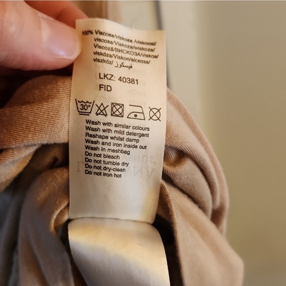 Lascana V-neck Top Tan Size Large - Picture 5 of 5